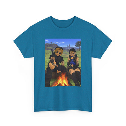 Dark Link And Dark Zelda Chilling Campfire Tee