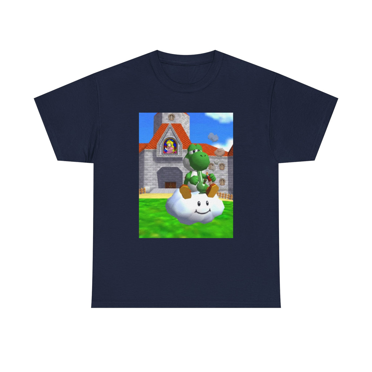 Yoshi Chilling On A Cloud With A Bong
