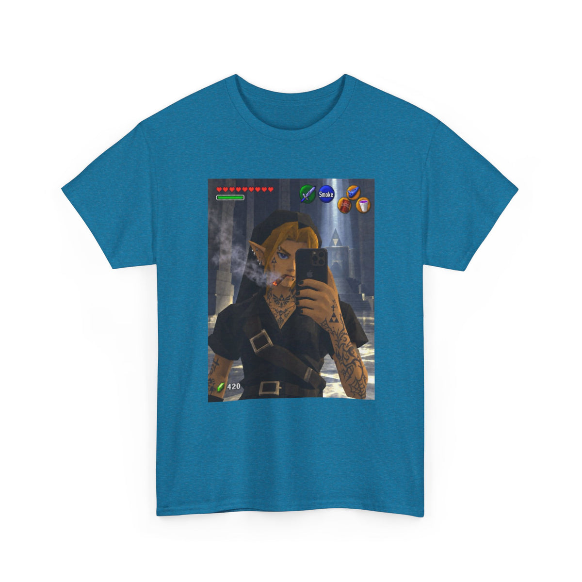 Edgy Link Smoking Selfie Tee