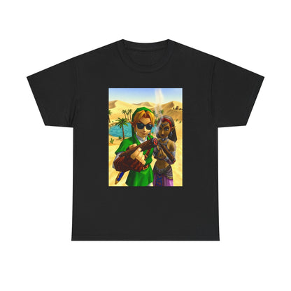 Link And Nabooru Smoking In Desert Tee