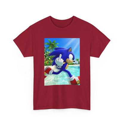 Sonic Flipping Off In Paradise Tee