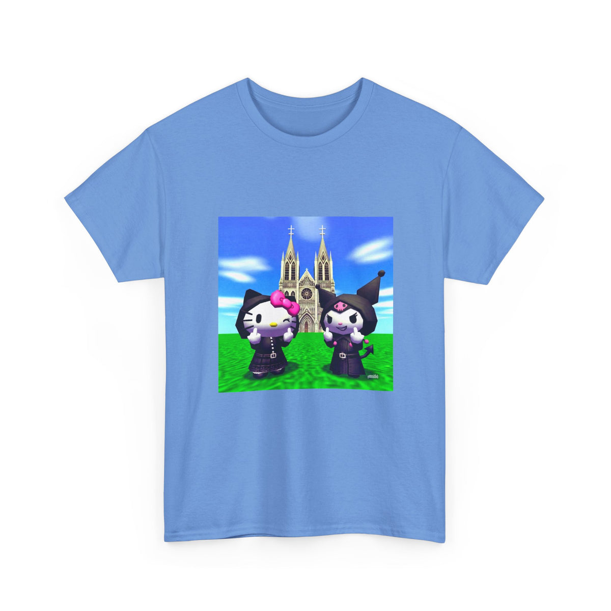 Goth Hello Kitty Kuromi Flipping Off Church