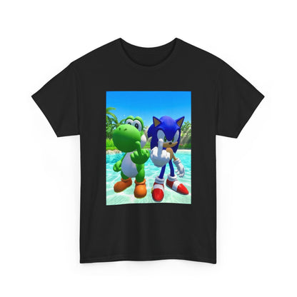 Yoshi And Sonic Flipping Off Tee