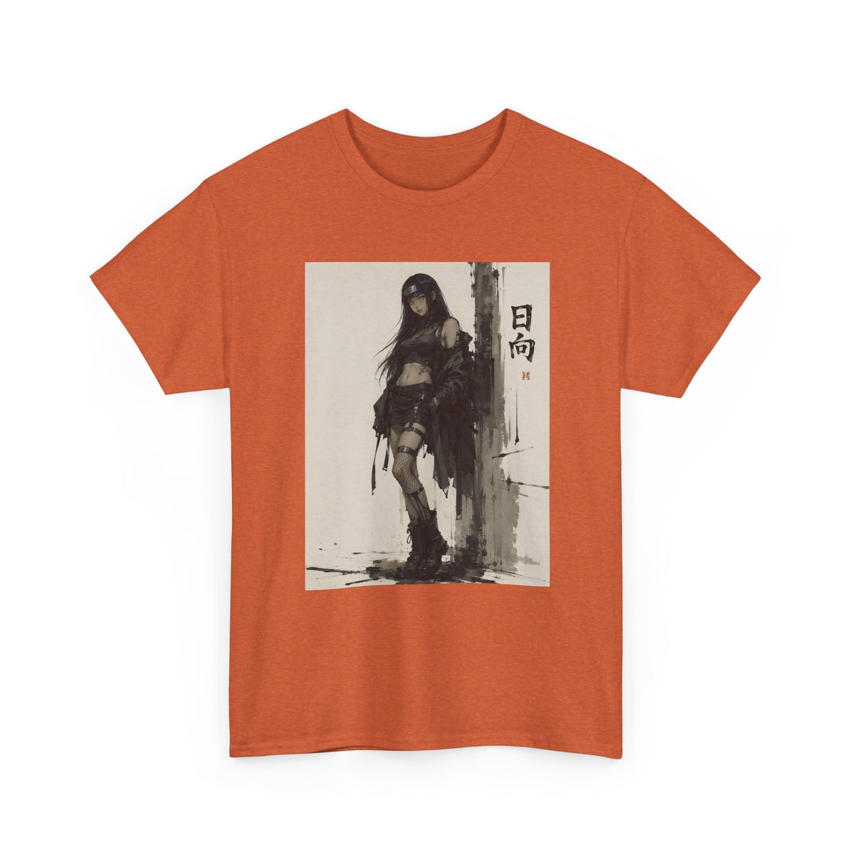 Anime Warrior Girl Leaning On Post Tee
