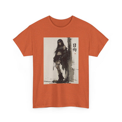 Anime Warrior Girl Leaning On Post Tee