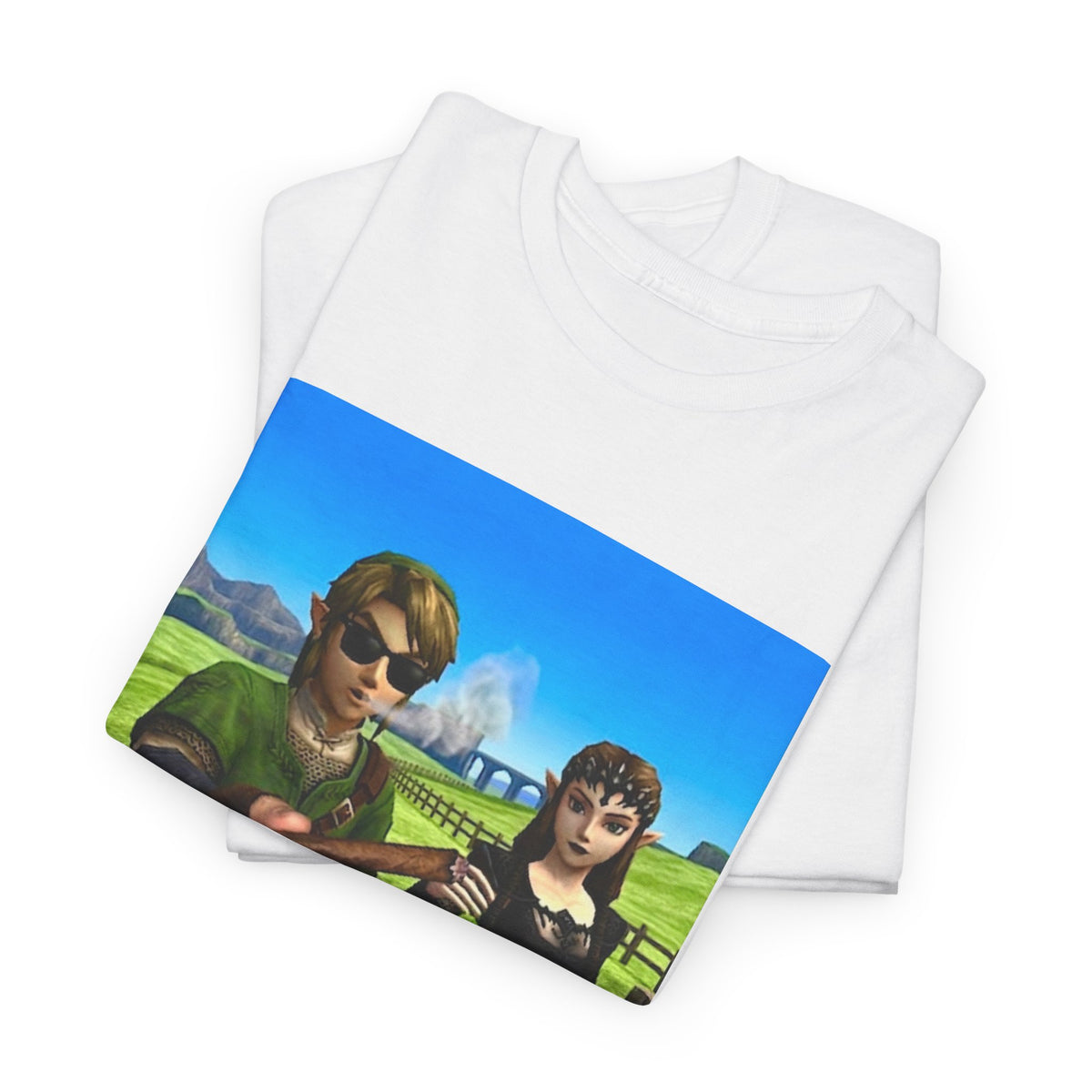 Link And Zelda Passing A Blunt Tee