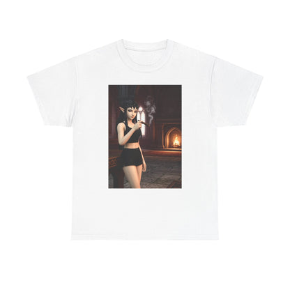 Dark Elf Girl Smoking Cigar Tee