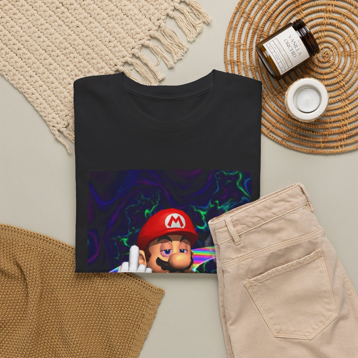 High Mario Karting On Rainbow Road