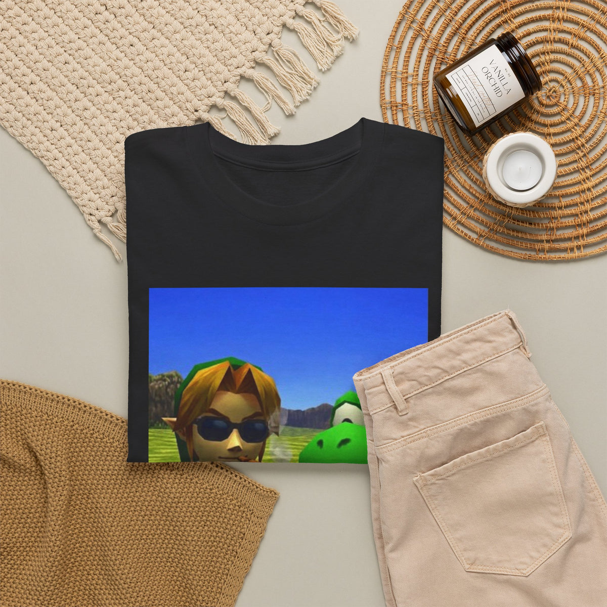 Link And Yoshi Smoking With Attitude Tee