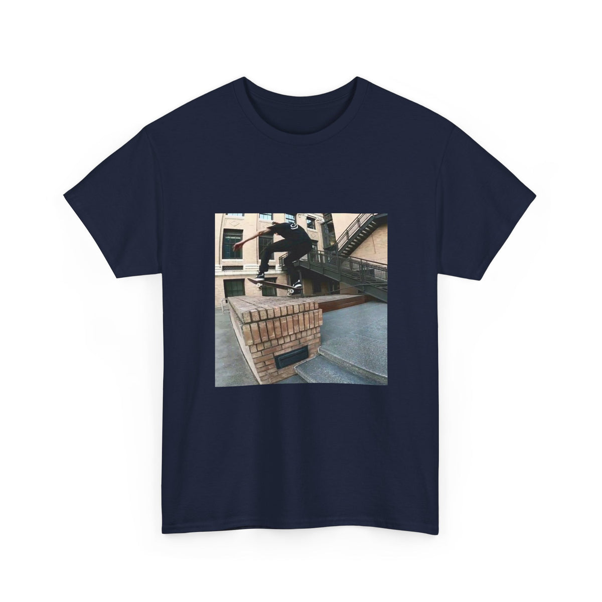 Skater Riding Through Cloud Passage Tee