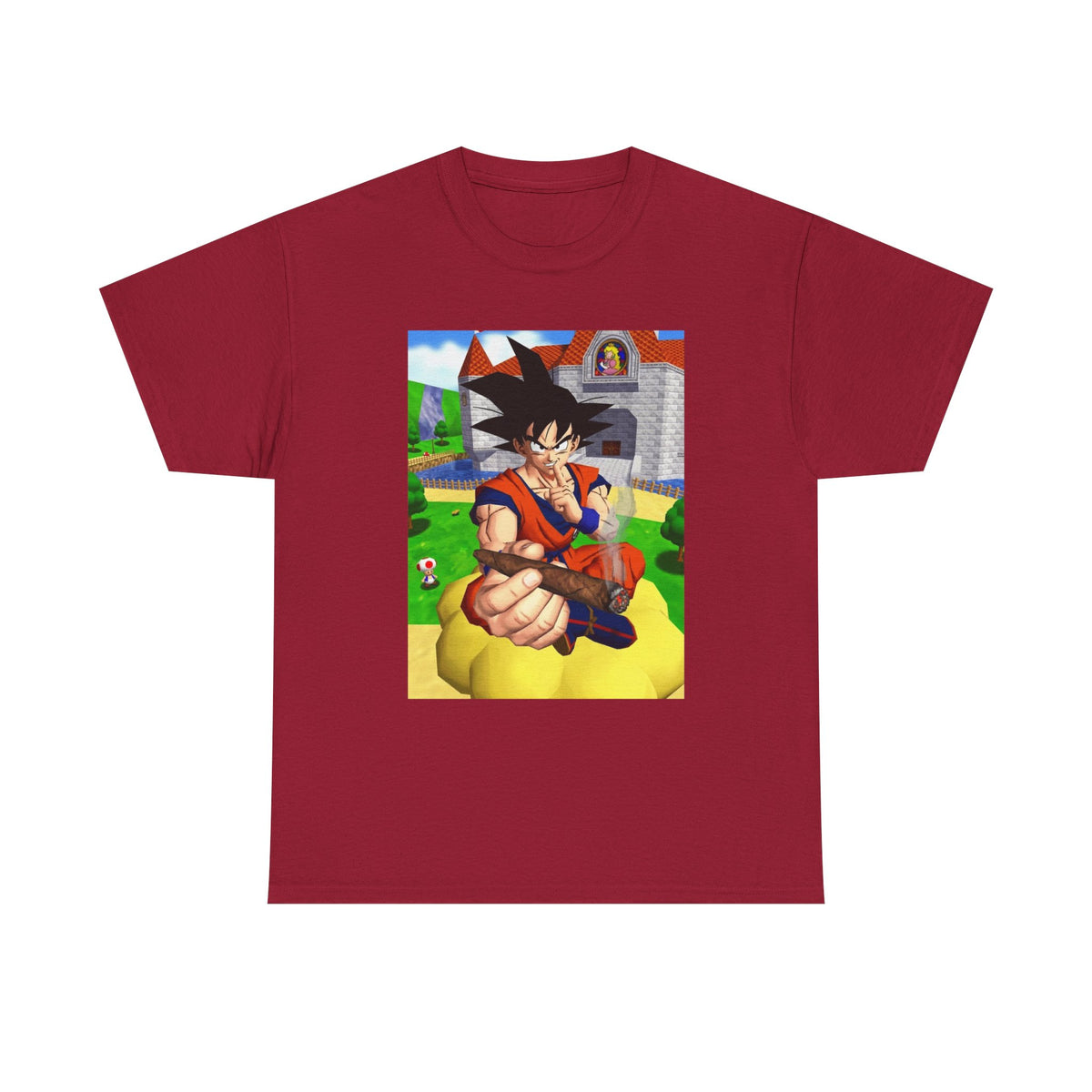 Goku Blazing On Nimbus At Mushroom Kingdom