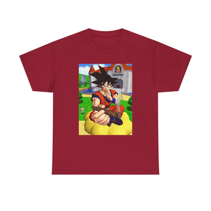 Goku Blazing On Nimbus At Mushroom Kingdom
