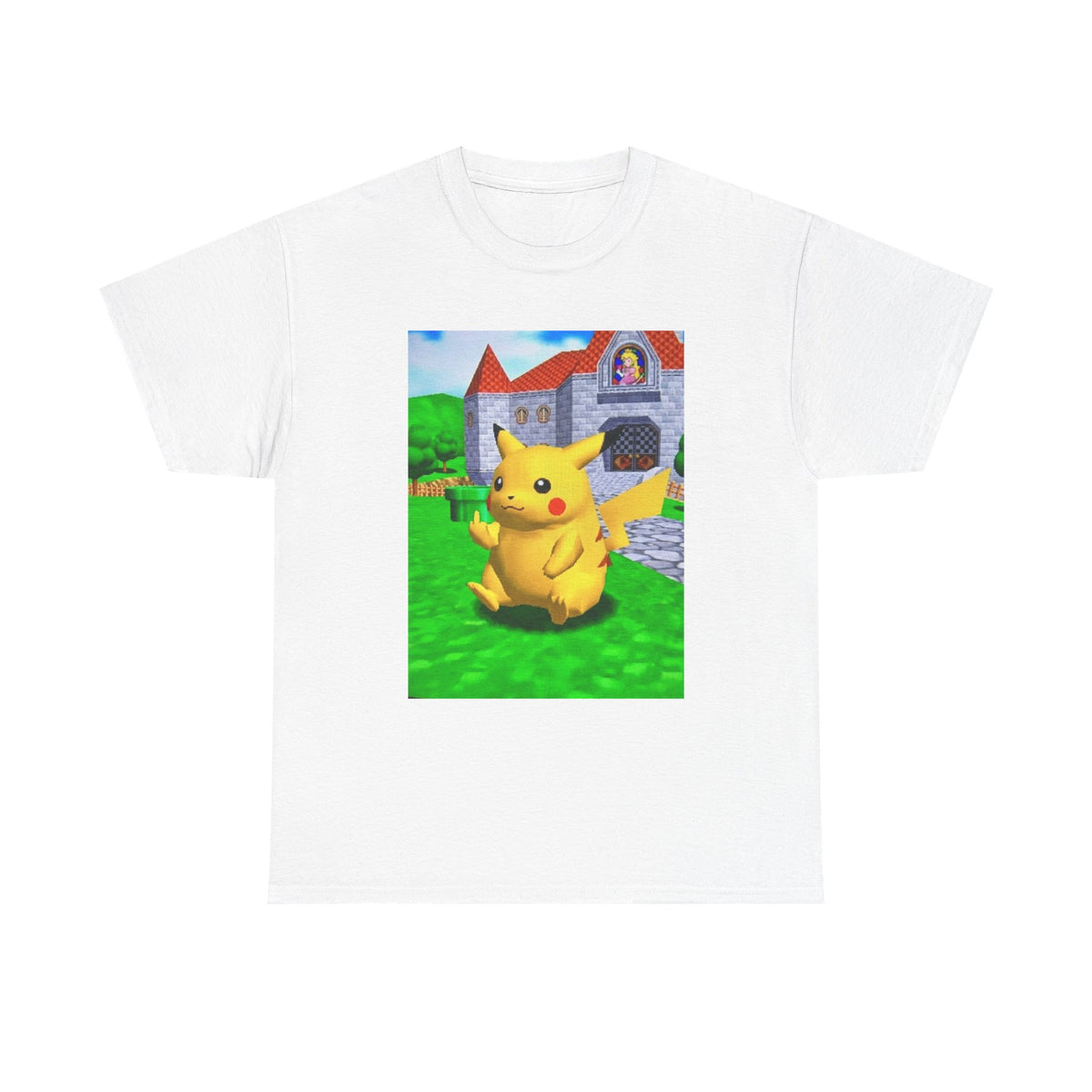 Pikachu Flipping The Bird At Peach's Castle