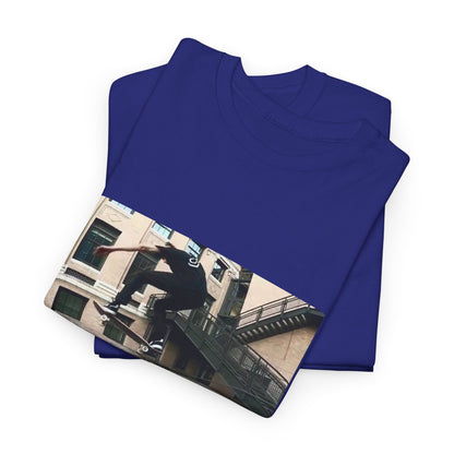 Skater Riding Through Cloud Passage Tee