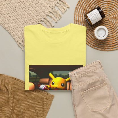 Pikachu Pouring Lean In Car Tee