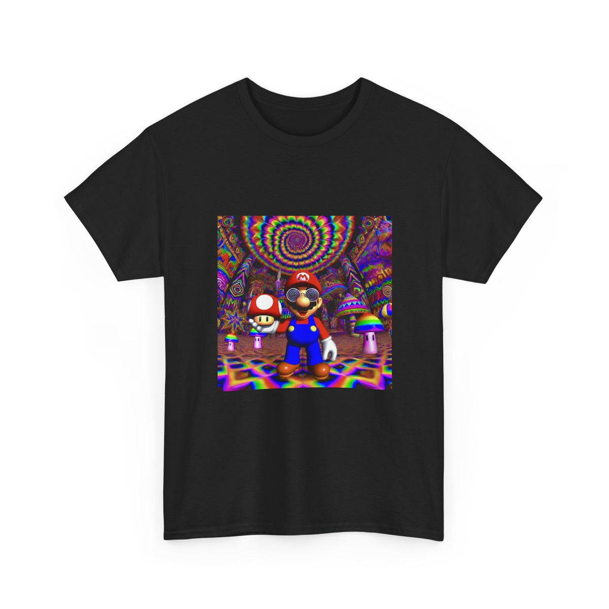 Tripping Mario Holding A Super Mushroom