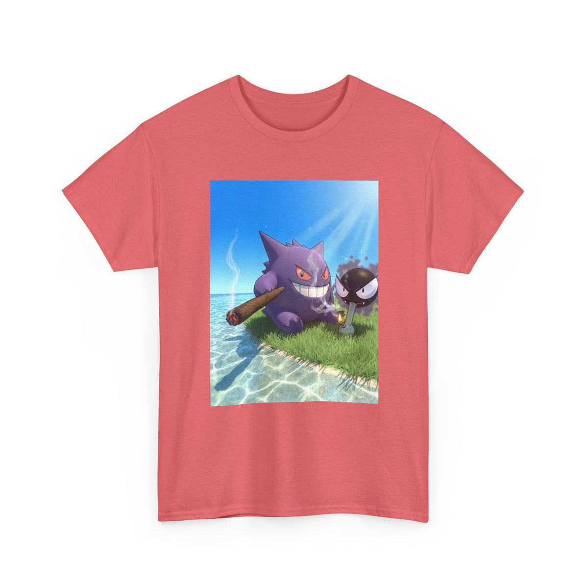 Gengar and Gastly Getting High Beachside