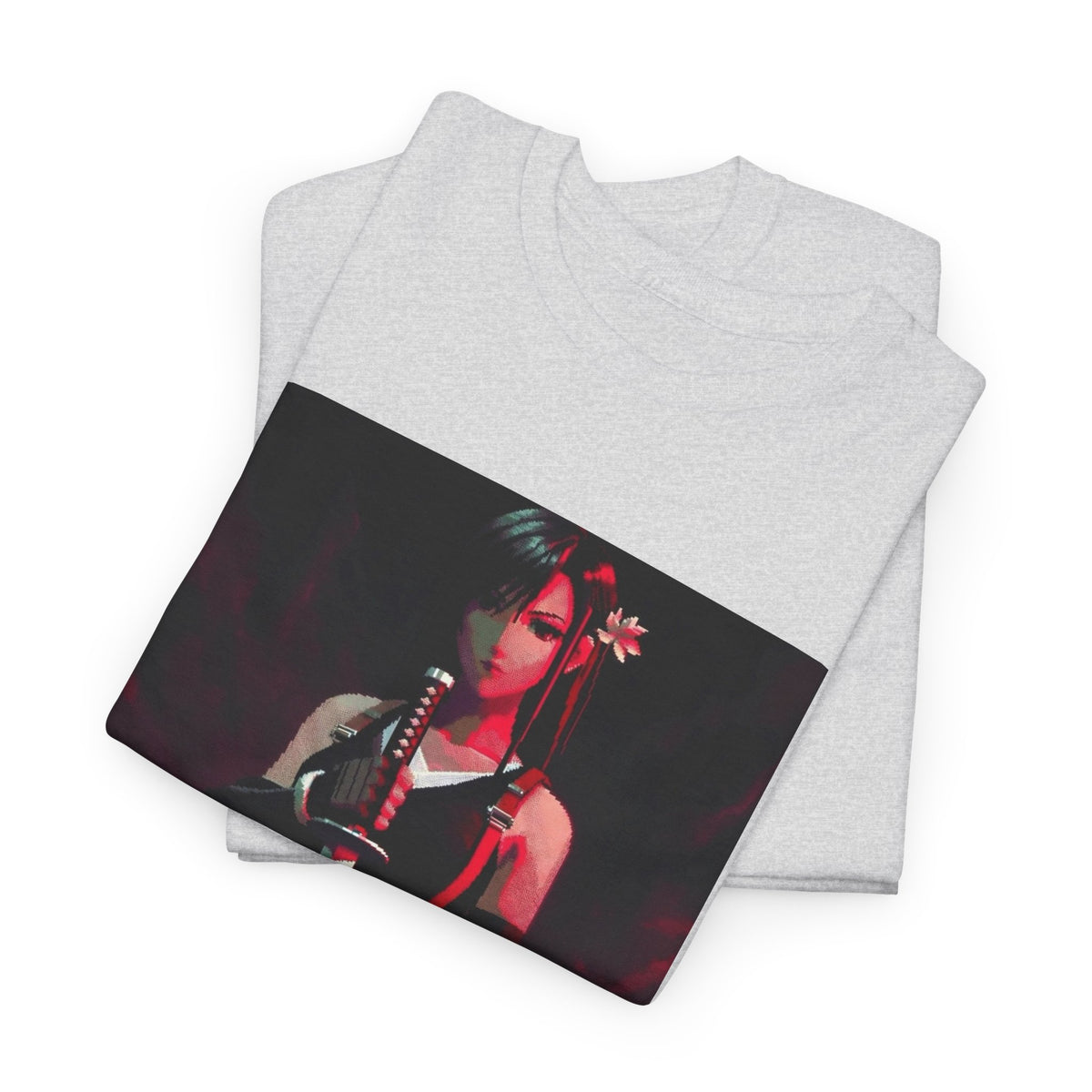Pixel Tifa Lockhart With Katana Tee