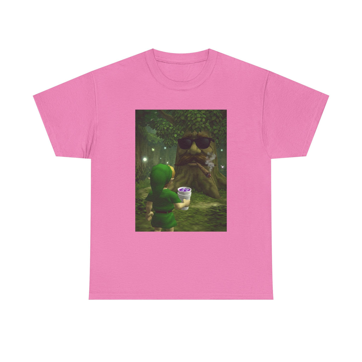 Hero Meets Cool Tree Smoking Cigar Tee