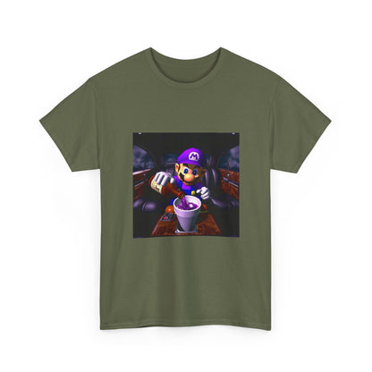 Waluigi Pouring Purple Drank In Limo Tee