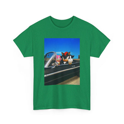 Shadow and Amy Flipping Off The World Tee