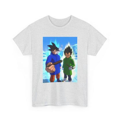 Goku And Vegeta Smoking In Snowy Scene Tee