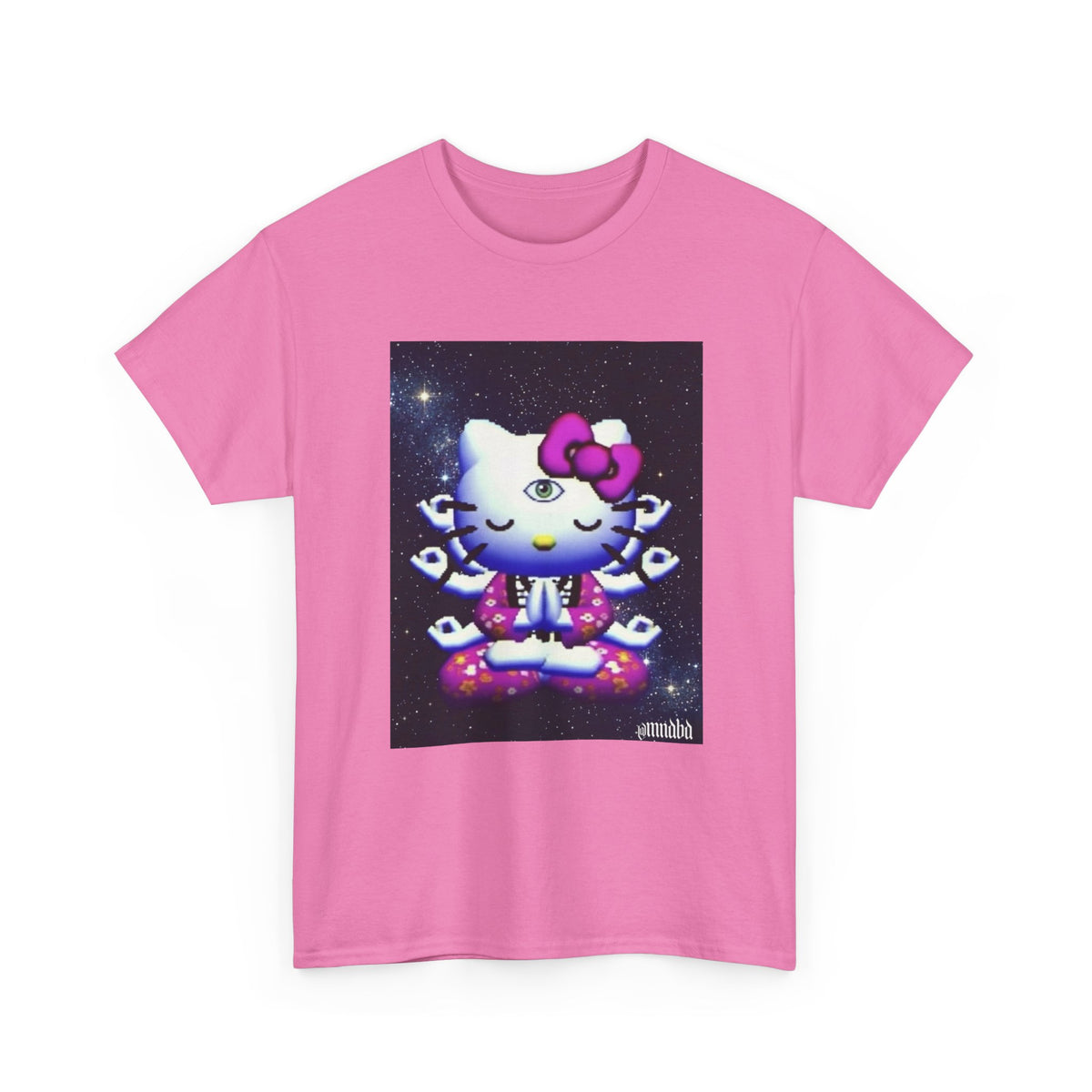Third Eye Kitty Meditating In Space Tee