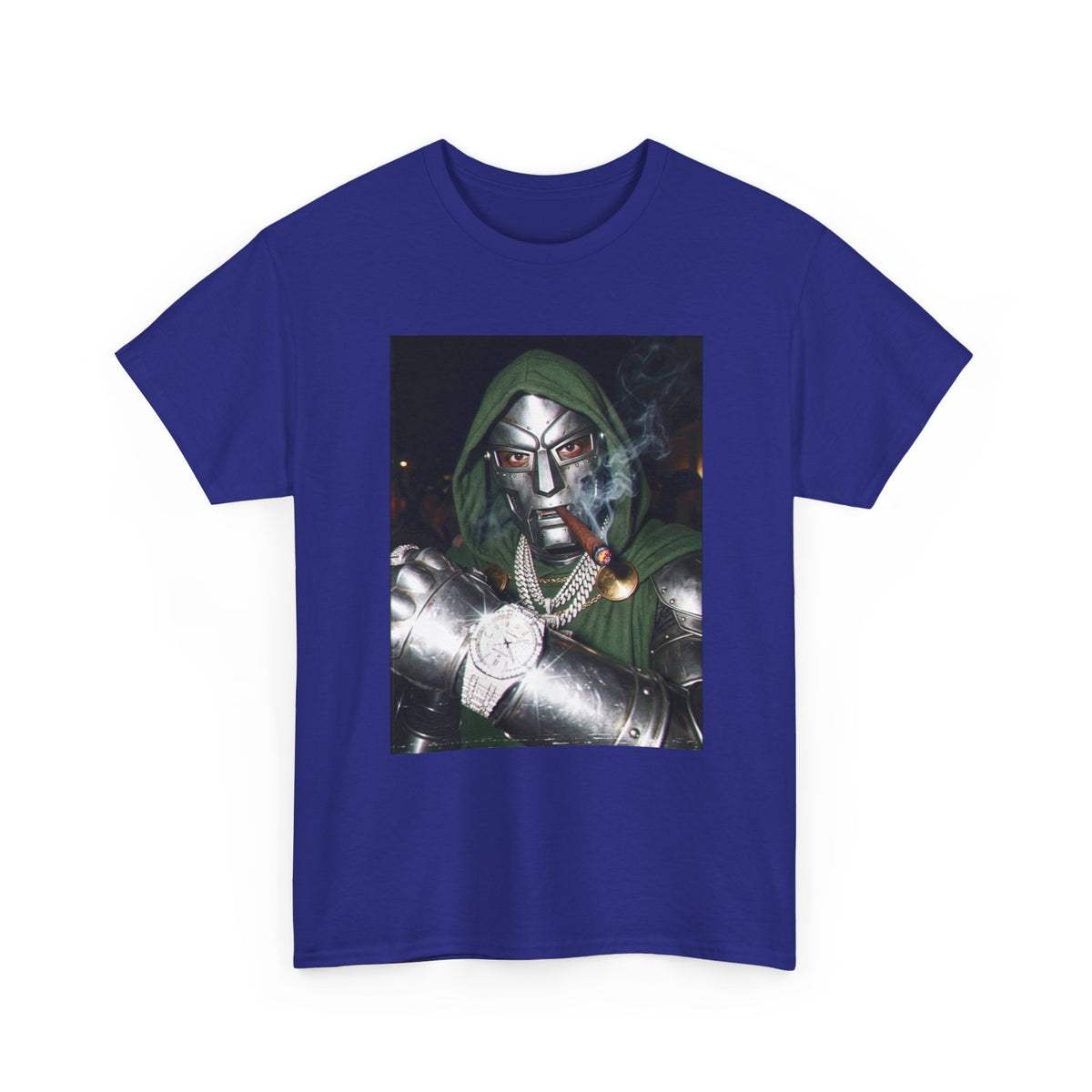 Masked Villain Smoking Cigar Checking Watch