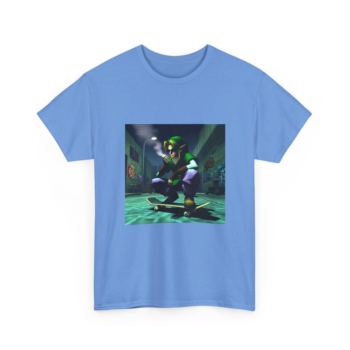 Skater Link Smoking In Dark Alley Tee