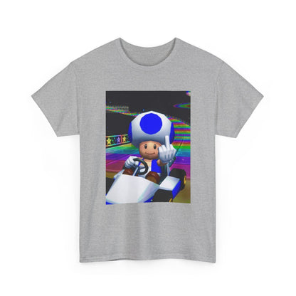 Blue Toad Flipping Off On Rainbow Road Tee