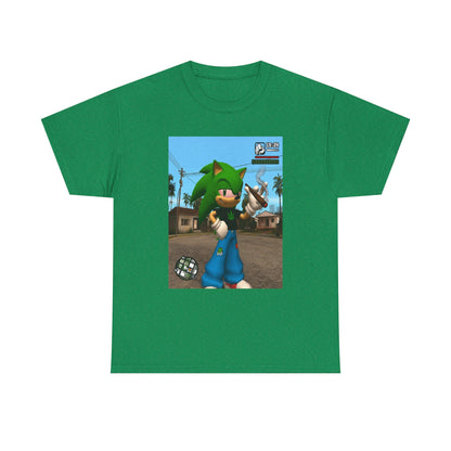 Green Hedgehog Blazin' In San Andreas Tee