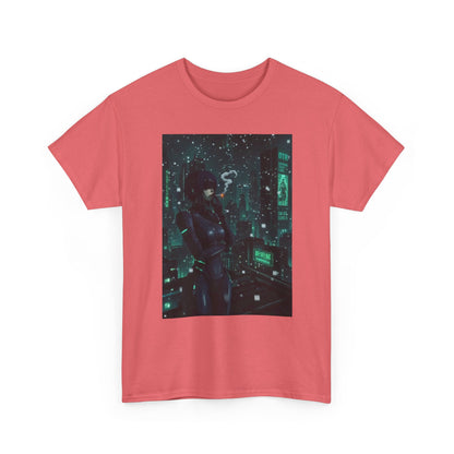 Cyberpunk Smoker In Neo-Tokyo Tee