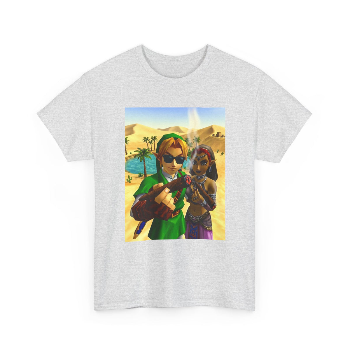 Link And Nabooru Smoking In Desert Tee