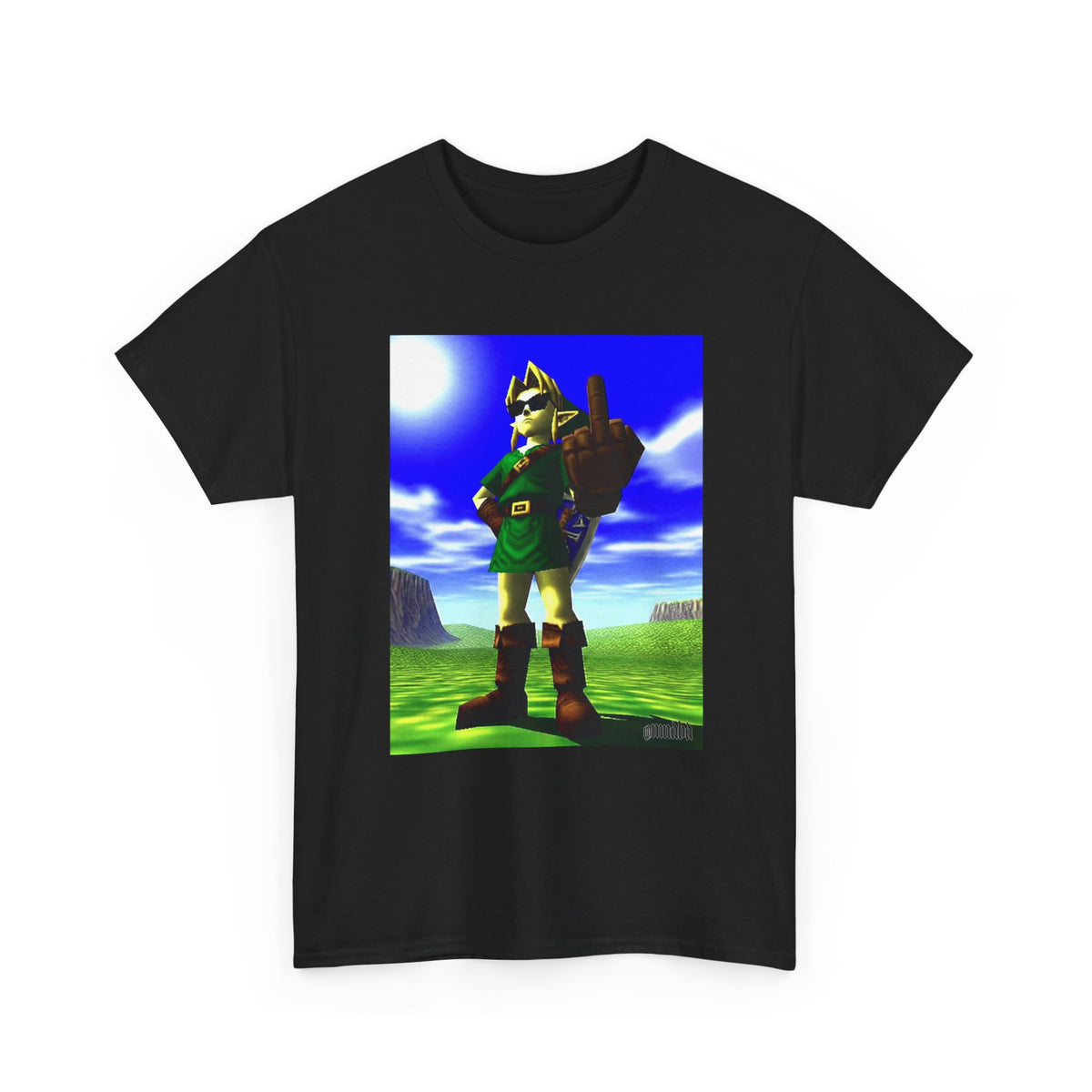 Cool Link Flipping The Bird Tee