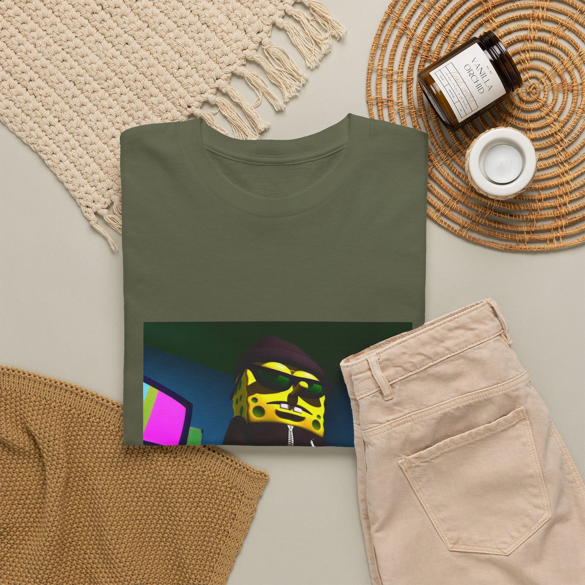 Blinged-Out Sponge Dude Chilling Tee