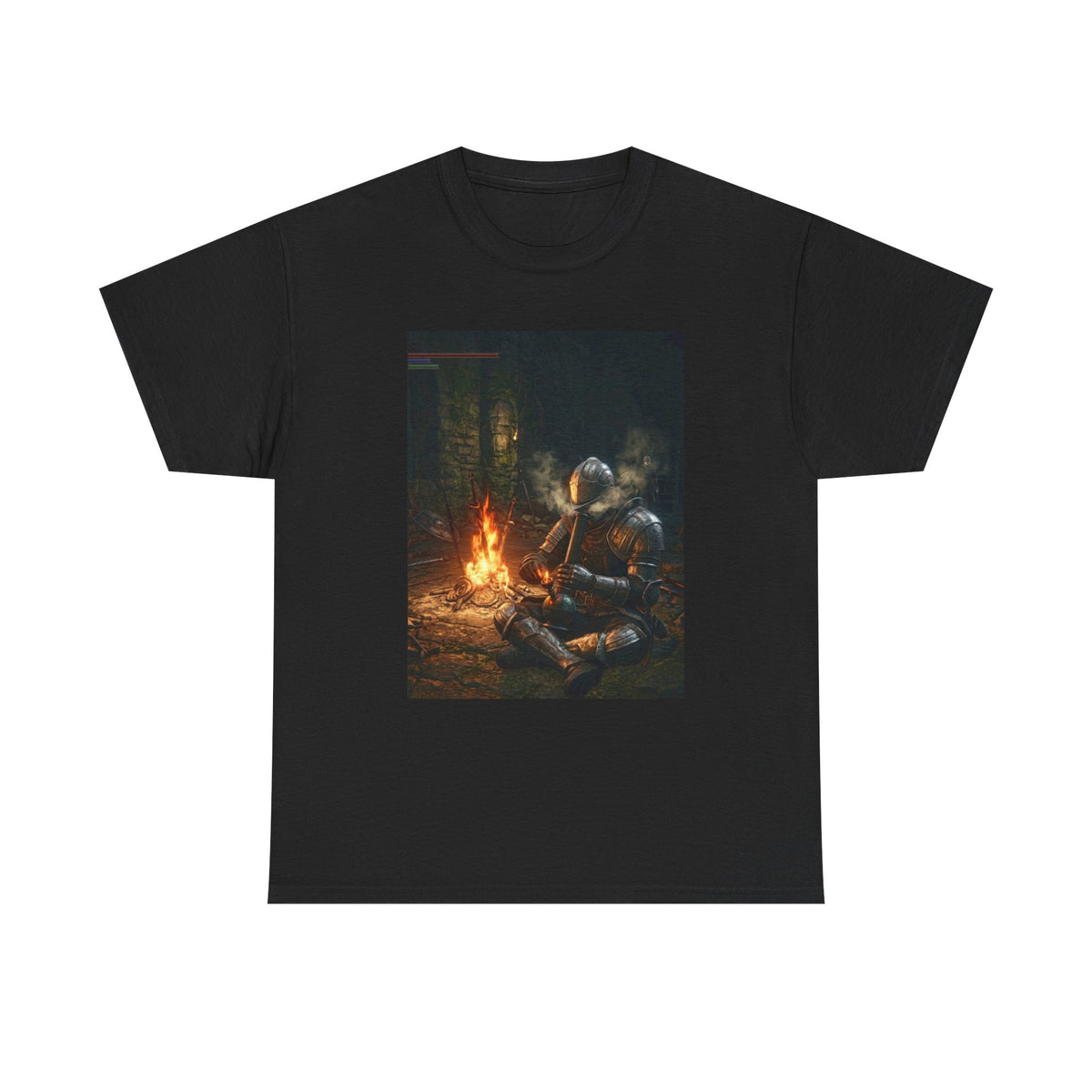 Armored Knight Smoking Bong By Bonfire