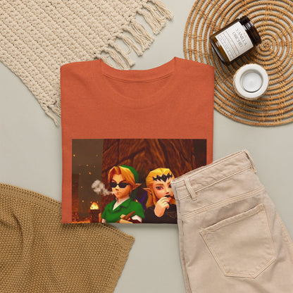 Link and Zelda Chillin' With Cigars Tee