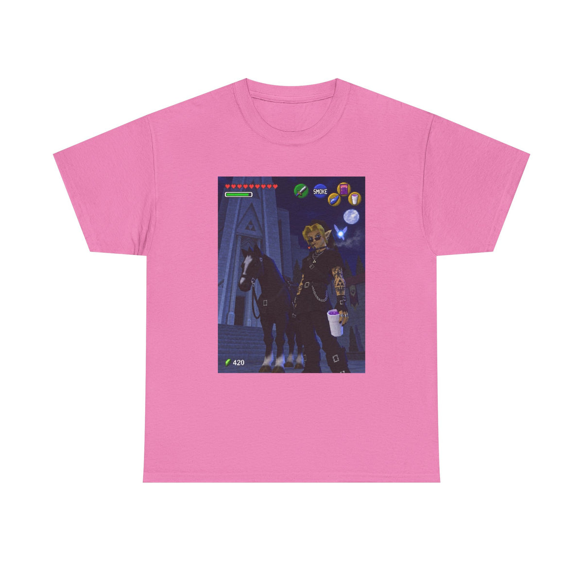 Goth Link Smoking With Epona Tee
