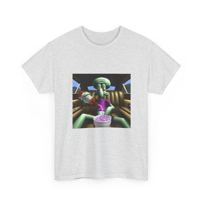 Squidward Pouring Lean In Car Tee