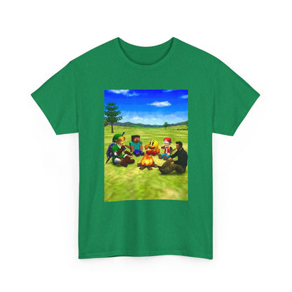 Iconic Gamers Smoking Around Campfire