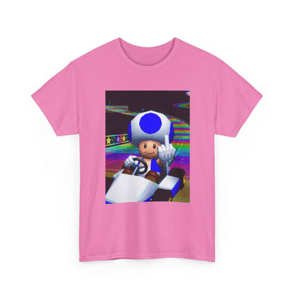 Blue Toad Flipping Off On Rainbow Road Tee