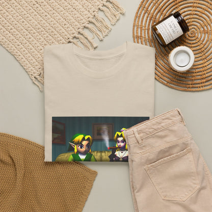Link and Goth Peach Chillin' and Smoking Tee