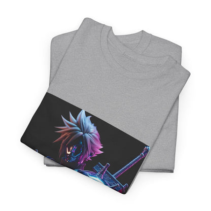Cyberpunk Warrior With Spiked Hair Tee