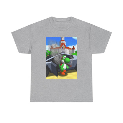 Yoshi Puffing Blunt At Peach's Castle