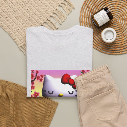 Kitty Meditating and Flipping Bird Tee