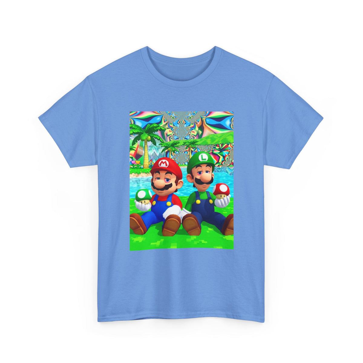 Mellow Mario And Luigi With Mushrooms Tee