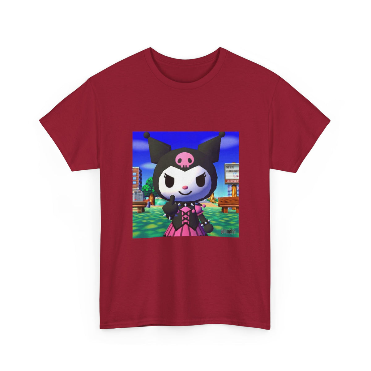 Kuromi Flipping The Bird In Animal Crossing