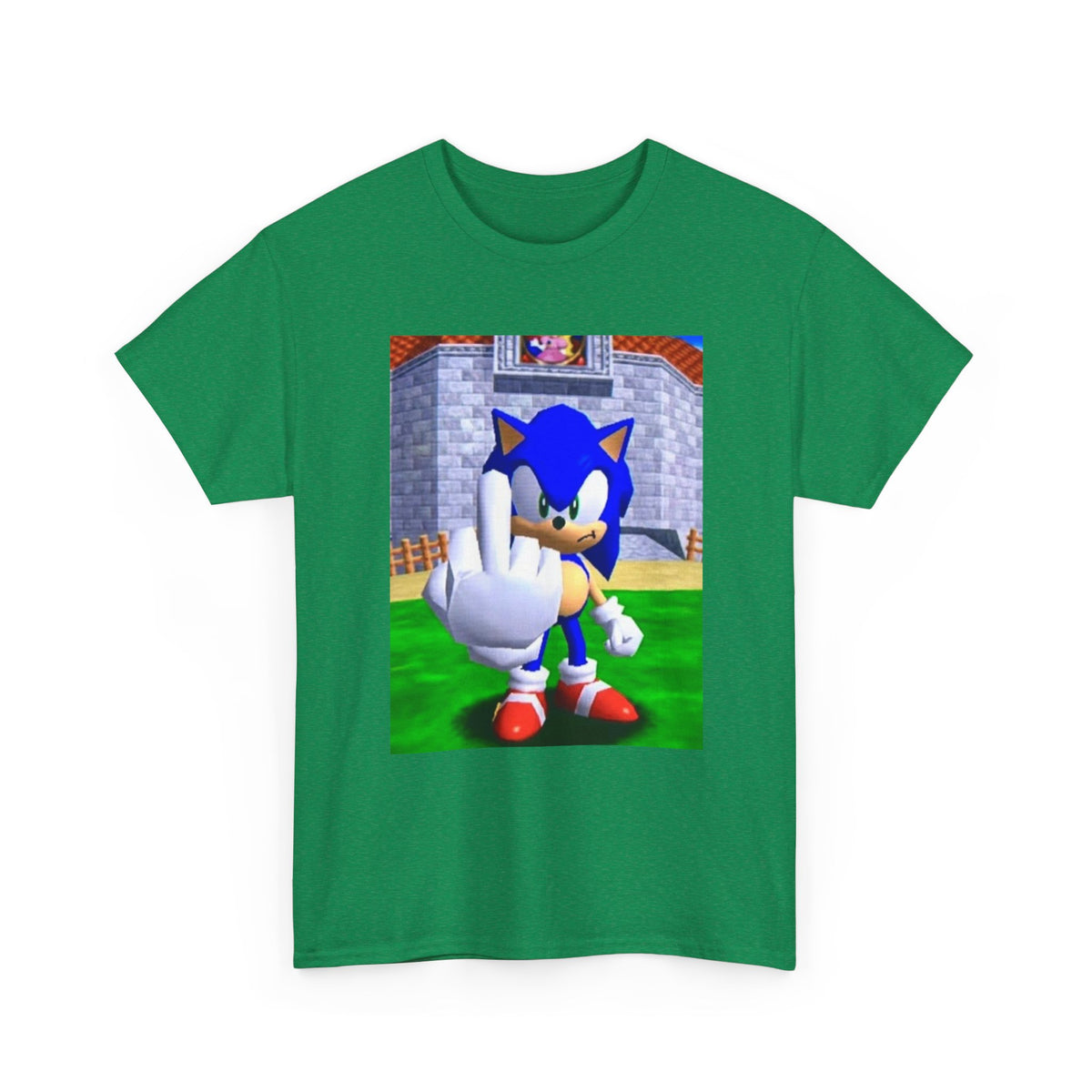 Sonic Flipping Off In The Castle Grounds