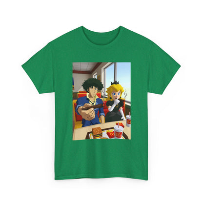 Spike and Peach Smoking Fast Food Tee (Design 3)