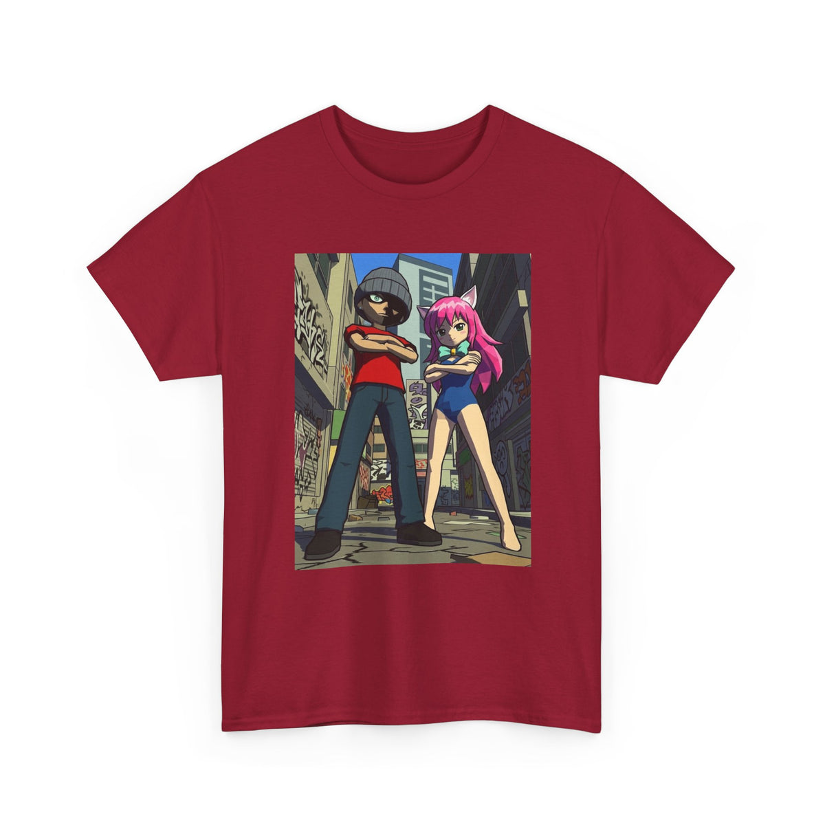 Urban Duo Standoff In Graffiti Alley Tee